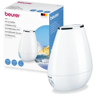 Beurer LB 37 Luftbefeuchter mit Ultraschall-Zerstäubung, inkl. integriertem Aroma Diffuser, Humidifier mit leisem Nachtmodus fürs Schlafzimmer, 2L Tank für Räume bis 20 m2, weiß