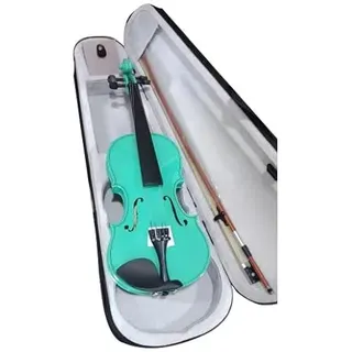 Geige Anfänger Violine Beliebte Massivholz-Violine Anfänger Erwachsener Spielt Violine 4/4 Violine(Blue)