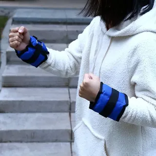 Verstellbare Gewichte von 2 kg/3Kg/5Kg für Fitnessübungen - Langlebiges Knöchelgewicht für Spaziergänge und Jogging - Blau (3Kg) - Blau