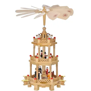 Weihnachtspyramide Pyramide Weihnachten 3 stöckig,ca.42 cm