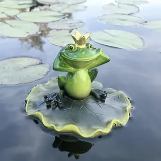 Schwimmende Teichdeko Miniteich Deko, Gartenteich Frosch Figur, Schwimmfrosch Teichfigur, Harz Frosch Dekofigur, Gartendeko Frösche Figuren Für Terrassenteich Solarbrunnen Garten Balkon Teiche Deko