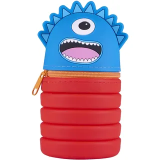 IDENA Schlamper Soft Touch Silikon ausziehbar blau/rot