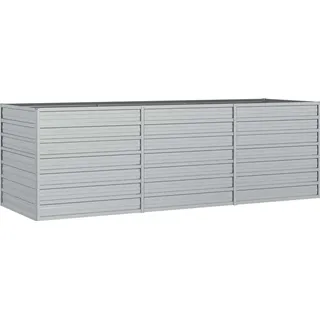 vidaXL Garten-Hochbeet verzinkter Stahl 240 x 80 x 77 cm Silber