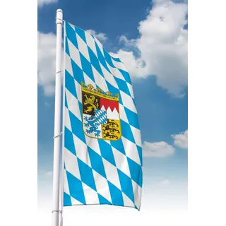 Deitert Bayernfahne Hochformat mit Wappen (Raute) 80x200cm