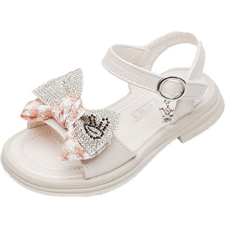 HSD Mädchen Strass Schleife Design Soft Toe Prinzessin Kleid Flache Mode Schuhe (Kleinkind/kleines Kind/große Kinder) Strandschuhe Kinder - 31 EU