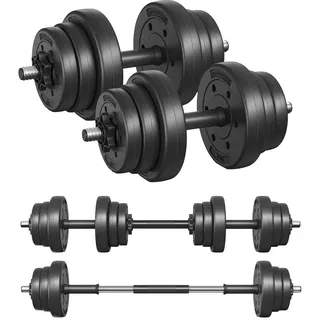 Songmics Hantelset 2-in-1 Kurzhantel 20 kg schwarz