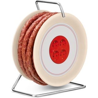 WURSTBARON® Wurst Kabeltrommel, 3,5m Wurst nach Krakauer Art, hochwertige Qualität und rauchiges Aroma, lustiges Geschenk für sie und ihn, 240 g