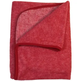 Cosilana Baby Fleece Decke kbT Wolle Bio Baumwolle Made in Germany (Rot-Melange, 100x80)