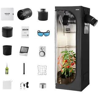 Vevor Growzelt 60 x 60 x 180 cm Schwarz