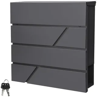 ML-Design ECD Germany Briefkasten Anthrazit inkl. Zeitungsfach