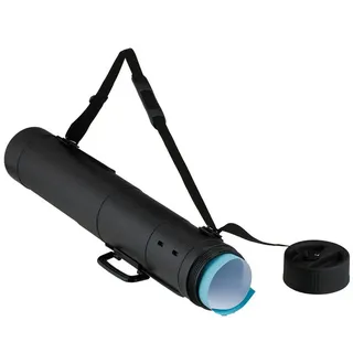 Relaxdays Posterrolle ausziehbar, 80–135 cm, Ø 14 cm, Transport Poster & Zeichnungen, Zeichenrolle bis DIN A0, schwarz