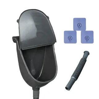 Urinal Urinalbecken, Aktualisierte Version Kunststoff Pissoir mit Schlauch, Einfach und Wasserlos Wandurinal Wandpissoir für Garten Camping Keller Baustelle WC