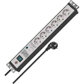 6-fach 3 m schwarz/lichtgrau