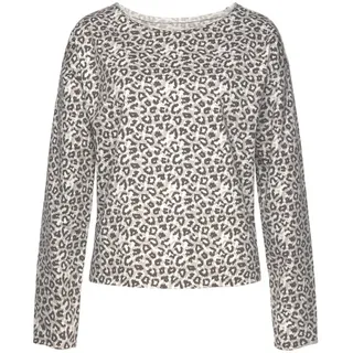 LASCANA Sweatshirt Damen beige-schwarz Gr.32/34