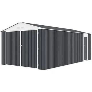 Habitat et Jardin Metallgarage "Houston" 18,56 m2 - Anthrazit - Grau