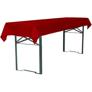 TexDeko Tischdecke Bierzeltgarnitur 250 x 100 cm Rot