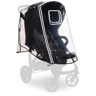 hauck Universal Regenschutz Buggy Kinderwagen, Reflektierende Umrandung, Kontakt-Fenster, Gute Luftzirkulation, Einfache Befestigung, Kompatibel mit hauck Buggy, Transparent