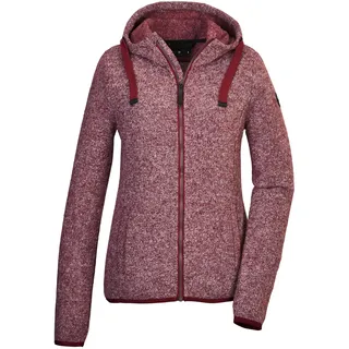 G.I.G.A. DX by killtec Damen Strickfleecejacke/Fleecejacke mit Kapuze GW 52 WMN KNTFLC JCKT, weinrot, 50,