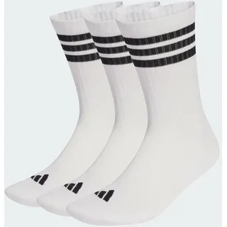 adidas 3-Stripes Cushioned Sportswear Crew Socken 3er Pack Weiß/Schwarz 37-39