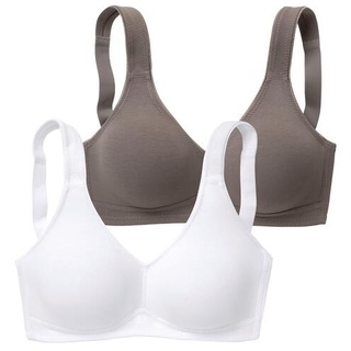 PETITE FLEUR Soft-BH Damen taupe+weiß Gr.100B