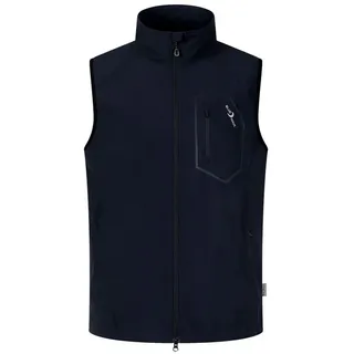 Blue Wave Softshellweste Lars Herren Weste Lars mit Stehkragen, Kinnschutz und Kordelzug am Bund schwarz 4XL