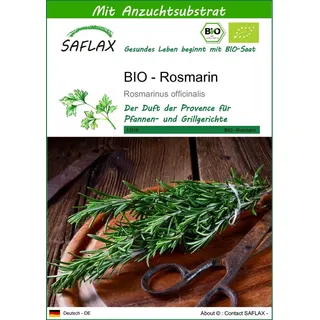 SAFLAX Kräutersamen SAFLAX - Samen und Substrat - BIO - Rosmarin