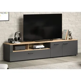 trendteam TV-Lowboard Esteban Dekor Grau Anthrazit