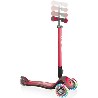 GLOBBER Elite Deluxe mit Leuchtrollen red