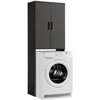 mokebo Der Saubermann Waschmaschinenschrank 65 x 180 x 34 cm Schwarz