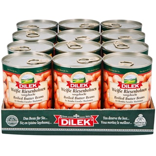 Dilek Weiße Riesenbohnen 240 g Abtropfgewicht, 12er Pack