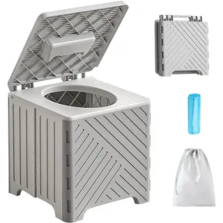 BORDEAG Töpfchen für Unterwegs - Faltbarer Toilettensitz Kinder, Klapptoilette für Kinder, Töpfchen Falttoilette Kinder, Töpfchen für Kinder, Kindertoilette mit Taschen WC für Auto Camping Reise