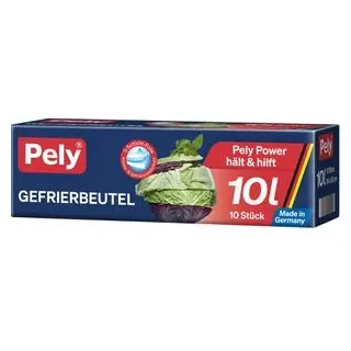Pely Gefrierbeutel 54030280, 10 Liter, 34 x 50cm, 10 Stück