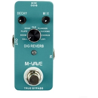 SPORTARC Reverb Gitarrenpedal, Mini Gitarre Effektpedal mit 9 Modi Professionelles für M-VAVE DIG Reverb Digital Gitarre Effektpedal 9 Reverb-Typen