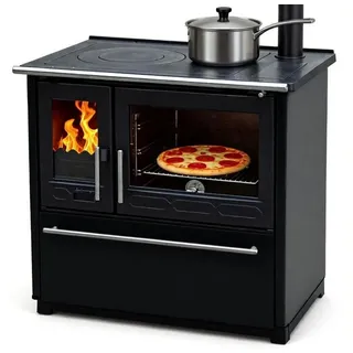 Plamen Küchenofen 850 Glas N schwarz 8 kW (rechte Ausführung)