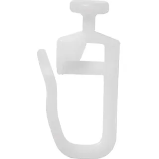 Hopeg Flachkopfgleiter rund | 50 Stück | Kopf 7mm | Haken Gardinengleiter Vorhang