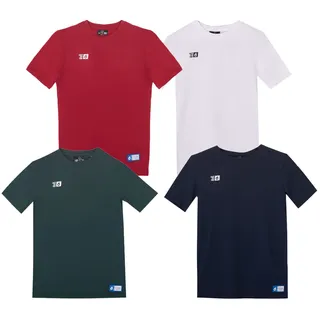 Outfitter OCEAN FABRICS TAHI Kinder T-Shirt nachhaltiges Mädchen und Jungen Präsentations-Shirt Sommer-Shirt Sport OUT-K-1020 Rot, Dunkelgrün, Dunkelblau oder Weiß - 176