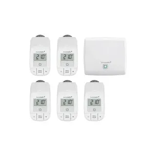 Homematic IP Starter-Set Heizen mit 5 Heizkörperthermostaten Basic
