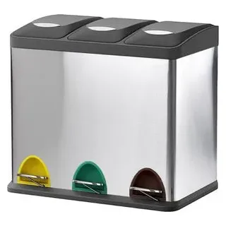 Songmics Mülltrenner 24 l Silber