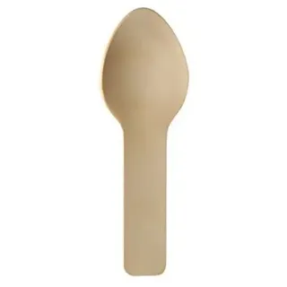 Papstar Fingerfood Löffel, Holz "pure" 7,6 cm