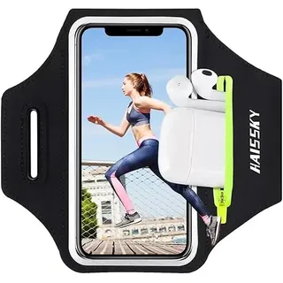Sportarmband Handy Mit Kopfhörer Tasche Handytasche Joggen Handyhalterung Arm Universal für iPhone 16/15/14/13/11 Pro Max Samsung A56/A55/S25/S24 Ultra, Running Armband Armtasche Handy Laufen