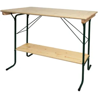 Mendler Stehtisch HWC-L67, Biergartentisch Biertisch Bierzelttisch Campingtisch, klappbar Metall Kiefer Holz 110x125x70cm MVG