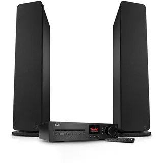 Teufel Ultima 40 Kombo 3 - HiFi Stereo Anlage mit Bluetooth und CD Receiver, WLAN, LAN, DAB+-FM Radio, USB-C, HDMI ARC CEC, 3-Wege-System, Umfangreiche Anschlussmöglichkeiten (Schwarz)