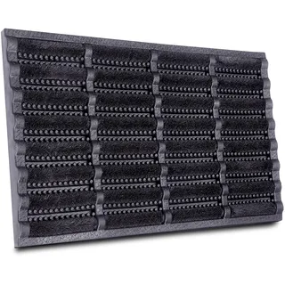 HANSE HOME Brushes Mat, Türmatte", schwarz, B:60cm H:25mm L:40cm, Gummi, Kokos, Teppiche, Fußmatte, Kokos, Gummi, Schmutzfangmatte, Outdoor, Rutschfest, Innen, Kokosmatte