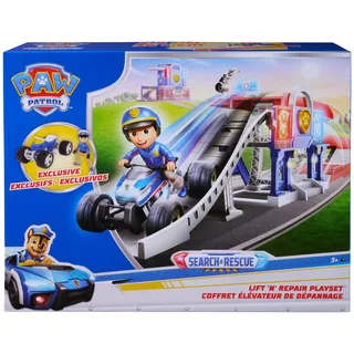 PAW PATROL - Search & Rescue: Lift & Repair-Spielset mit Ryder Figur und Fahrzeug, über 75 cm lang, Spielzeug für Kinder ab 3 Jahren