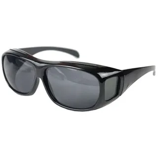 Boolavard Herren und Damen Sonnenbrille Polarisiert Unisex Brille Überbrille für Brillenträger Fit-Over Polbrille, One Size, Graue Linse - Einheitsgröße