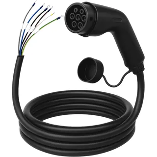 Loady Ladekabel Typ 2 offenes Ende - 11 kW - 3-Phasen 16A-CX-CC-T2-0-11-5M