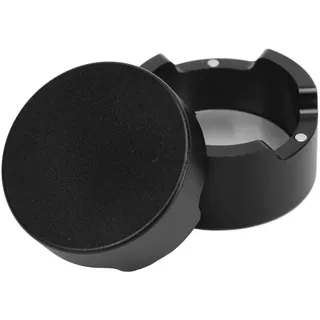 Jopwkuin Billard-Kreidehalter, handliche Queue-Kreidebox aus Aluminiumlegierung, kompakter Deckel, rund, leicht für Zubehör