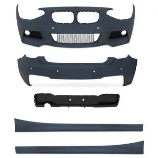 StoÃstangen Kit im Sport-Design inkl. Seitenschweller mit PDC-Bohrungen und SRA passend für BMW F20, 1er, 5-türer, Bj. 2011- 2015