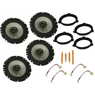 Alpine Boxen Set für Dacia Duster Bj 18-21 Tür vorne hinten Bügel 240 Watt