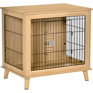 PawHut Hundekäfig aus Holz 81 x 58,5 x 76 cm Braun
